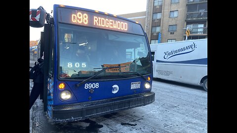 I Take The Q98 Nova LFS MTA Citybus At 6:56 Am