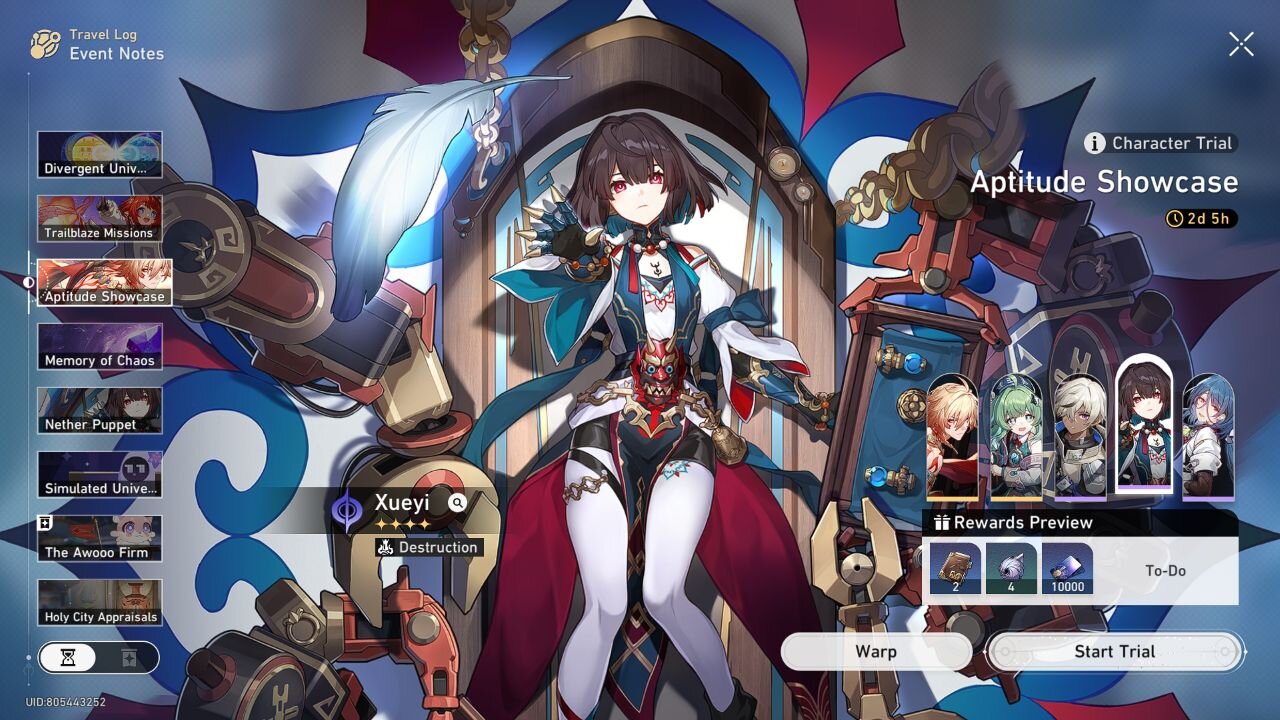 Xueyi - Aptitude Showcase Event - Phase 2 - Honkai: Star Rail - Version 3.1