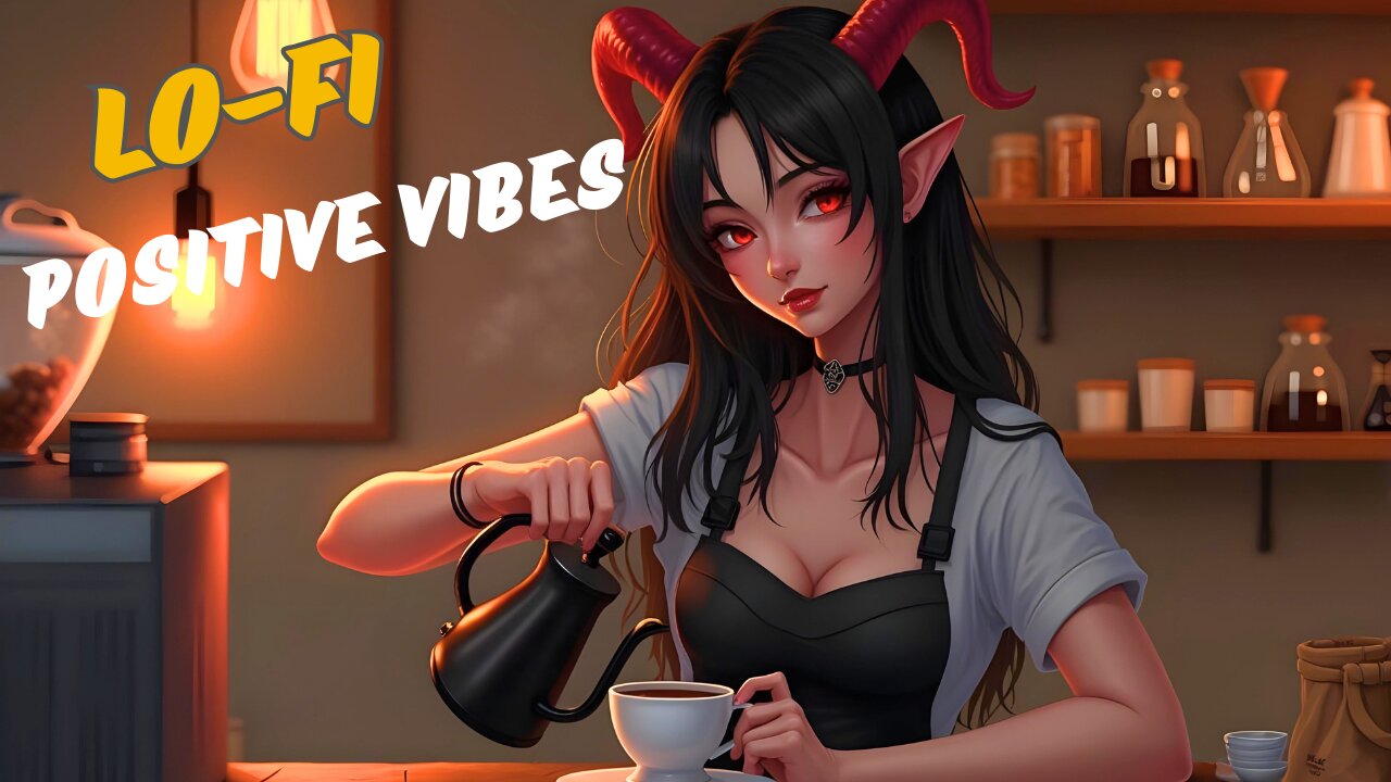 1 Hour of Chill Lo-fi Music with 4K AI Cute Succubus for Working and Relaxing #Succubi #anime