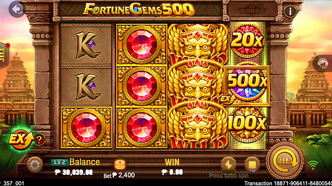 500x at red at Fortune Gems Nudge?