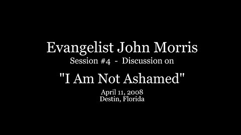 "I Am Not Ashamed"