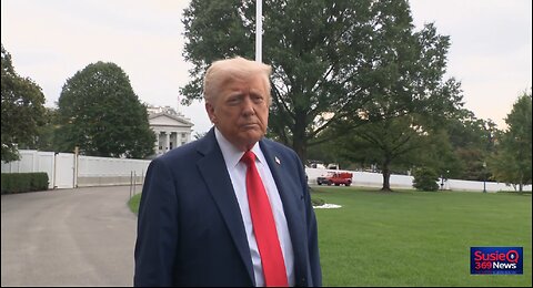 President Trump Gaggles with Press Before Departing the White House