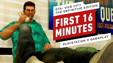 Grand Theft Auto Vice City - Definitive Edition - First 16 Minutes of Gameplay on PS5 (4K)
