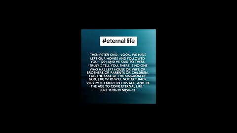 eternal life #biblebuild #bibleverse #bibleverseoftheday #bible
