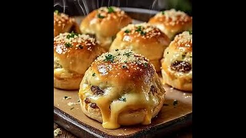 Garlic Parmesan Cheeseburger Bombs - Simple & Easy 5 Minute recipes