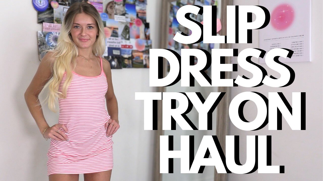slip dress try on haul !!!
