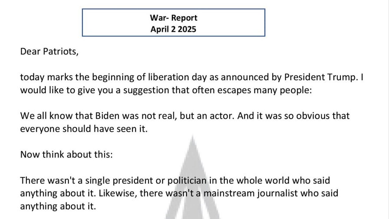 WAR REPORT - APRIL 02 2025 - LIBERATION DAY