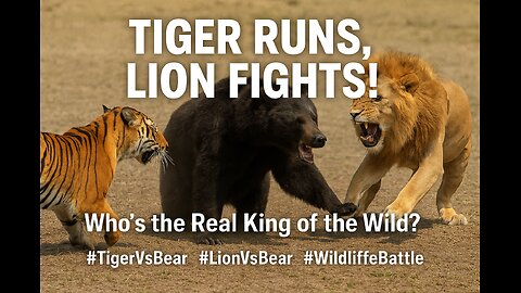 "Tiger Runs, Lion Fights – Who’s the Real King?"