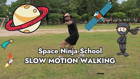 🐢🥷 Slow Motion Walking Challenge with @spaceninjaschool — Can YOU balance like a ninja? 🤣🛸