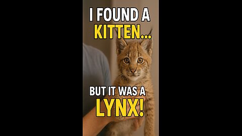 I found a kitten… but it was a lost LYNX! 😱❤️