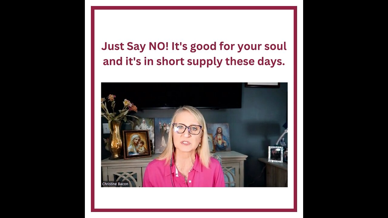 Just Say NO! It's good for your soul and it's in short supply these days.