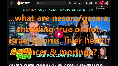 ...What Are Nesara.Gesara, Shedding True Or Not, israel Cyprus, Liver Health Cancer & Moringa?
