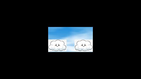 cartoon animation video story of two clouds
