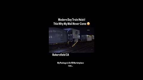 Train burglary caught on camera in Bakersfield, California earlier this month.