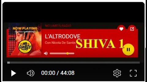 4.Radio Programma "L'ALTRODOVE" rubrica "ANDANDO PER FIUMI"SHIVA 1 NO LIMITS RADIO 382mila ascolti
