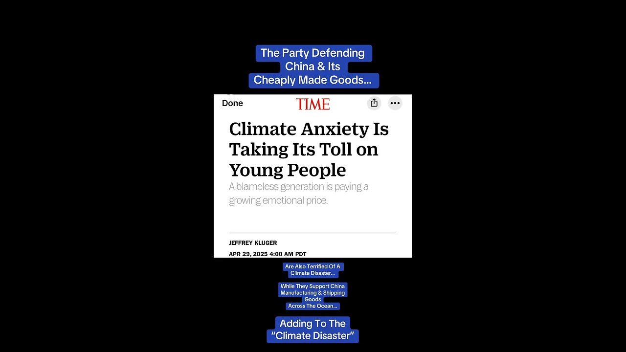 Democrats want China to manufacture everything, but are also terrified about climate change…