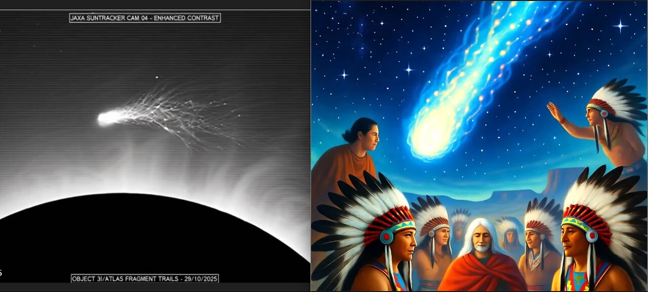 IT'S HERE! BLUE KACHINA PROPHECY-COMET ATLAS BRIGHTENS UNEXPECTANTLY & TURNS BLUE!