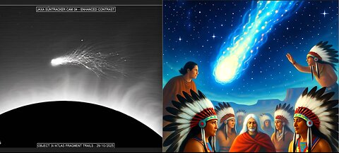 IT'S HERE! BLUE KACHINA PROPHECY-COMET ATLAS BRIGHTENS UNEXPECTANTLY & TURNS BLUE!
