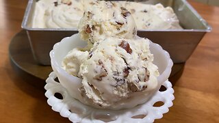 Butter Pecan Ice Cream without a machine