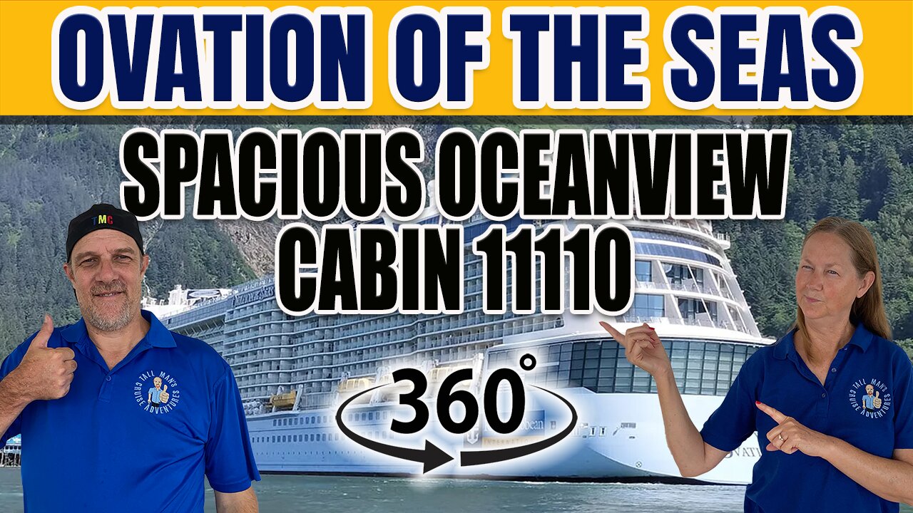 Explore Spacious Oceanview Cabin 11110 | Ovation of the Seas 360° Room Tour