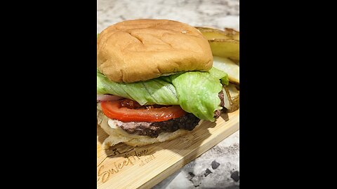 Quick & Easy Air Fryer Burgers and Fries , homemade