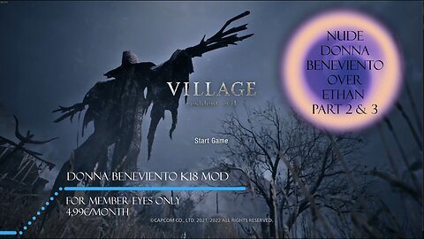 K18! Resident Evil Village - Nude Donna Beneviento replace Ethan Part.2 & 3