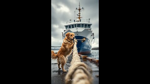 The Golden Retrievers warning saves the captain and the passengers #dog #animalrescue #shorts