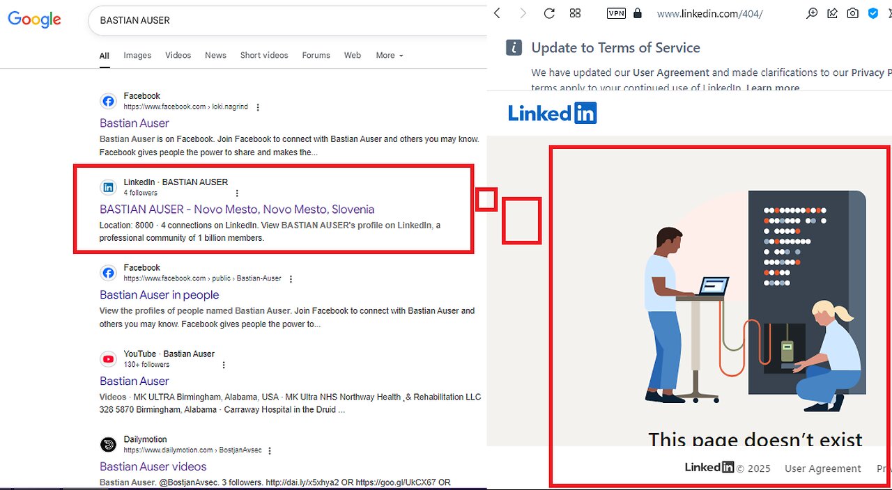 LINKEDIN Jack Dorsey's linkedin.com had a lots of problems with me Slovenian police