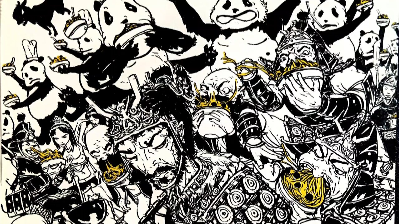 Drawing warriors and Pandas