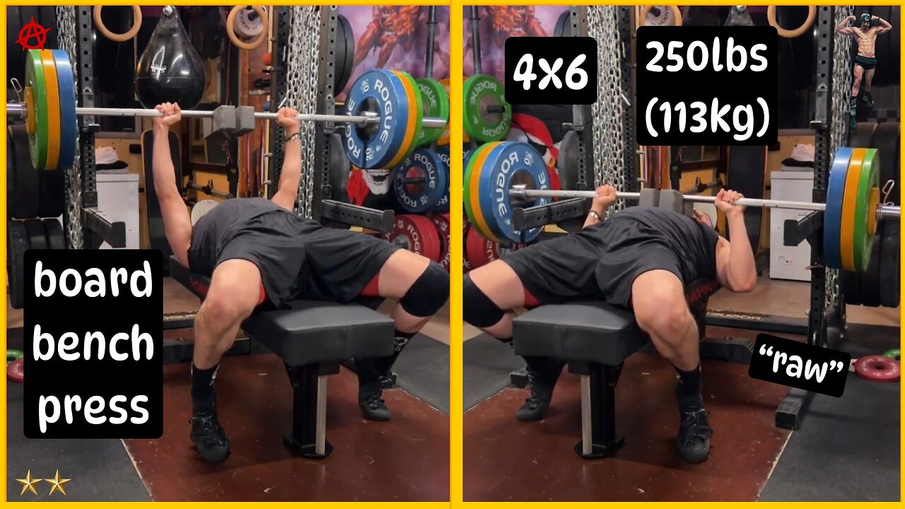 4x6 w/ 250lbs (113kg) Raw Board Bench Press