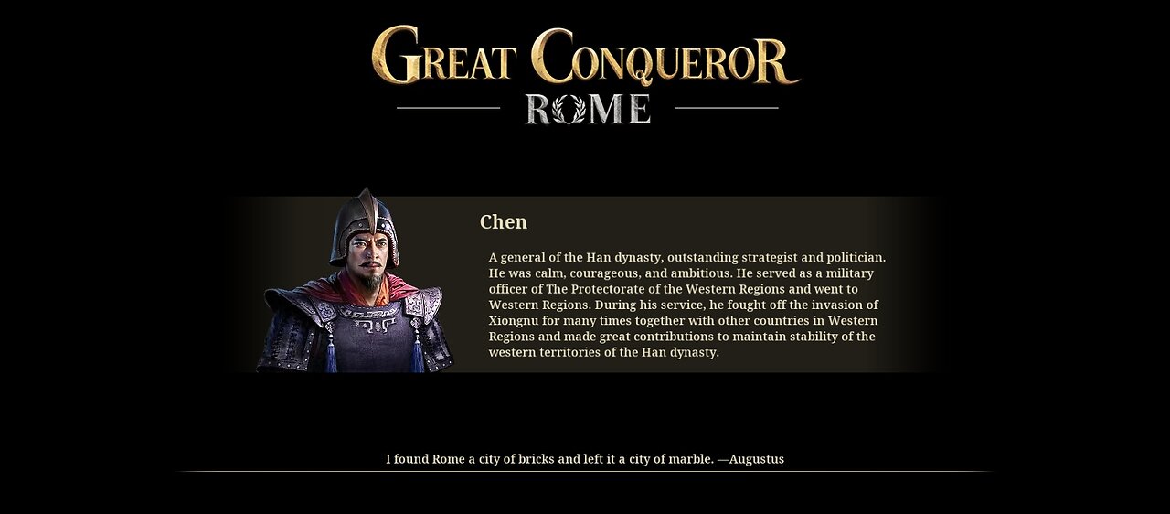 Great Conqueror Rome Chapter 14: Strike from the Han Army: Han Dynasty pt.1