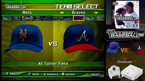 World Series Baseball 2K2 (Sega Dreamcast) - New York Mets vs. Atlanta Braves