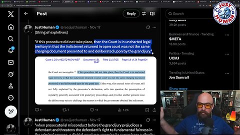 "There Is No Indictment"—A Fatal Flaw in Comey Case Confirmed During Court Hearing