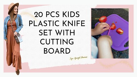 20 Pcs Kids Plastic Knife Set with Cutting Board review