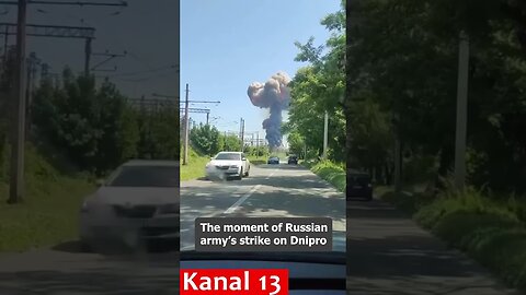 The moment of Russian army’s strike on Dnipro
