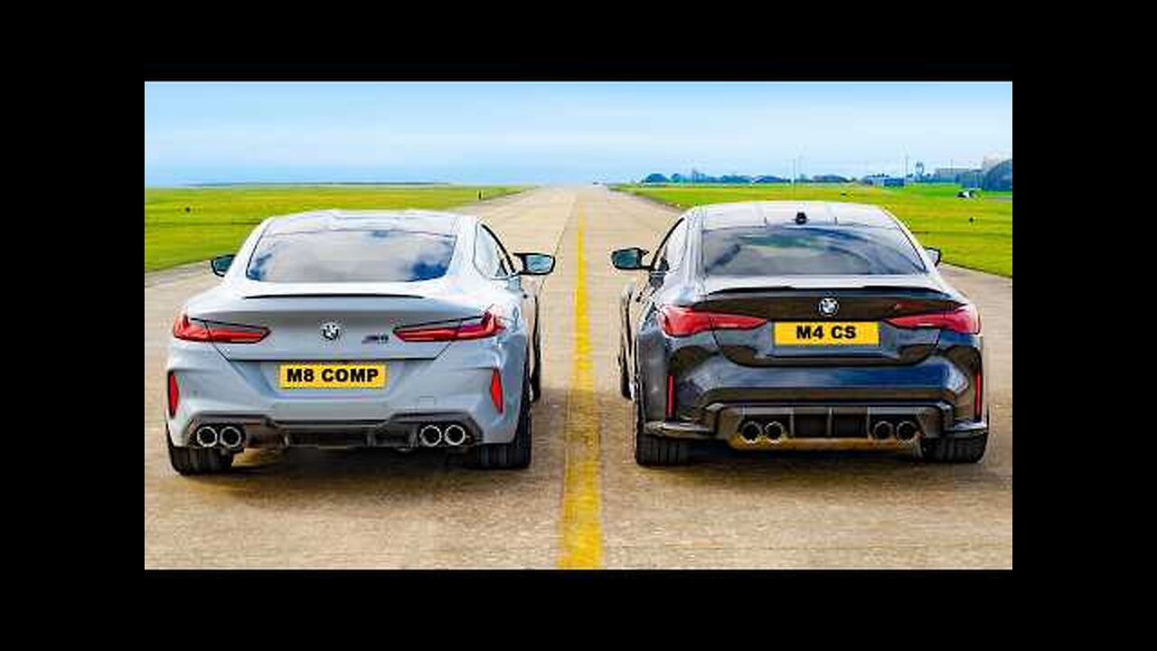 BMW M4 CS v M8 Competition DRAG RACE