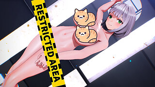 【MMD ホロライブ 4K/60fps】《Shirogane Noel (白銀ノエル)》~《Rabbit Hole (ラビットホール) - (DECO*27)》