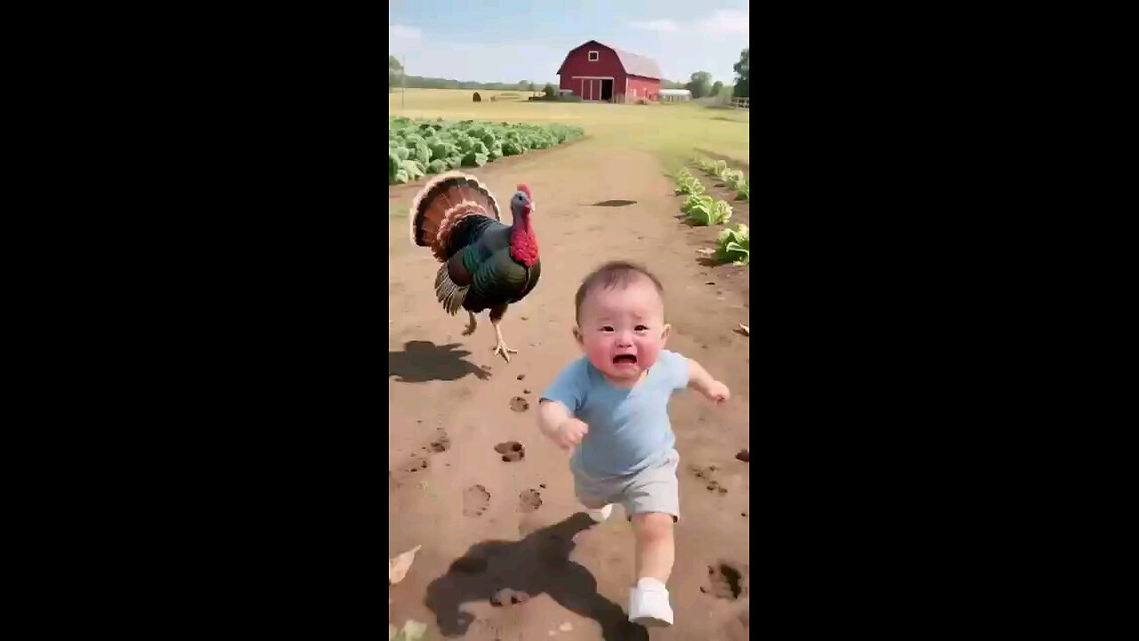 a small boy is running