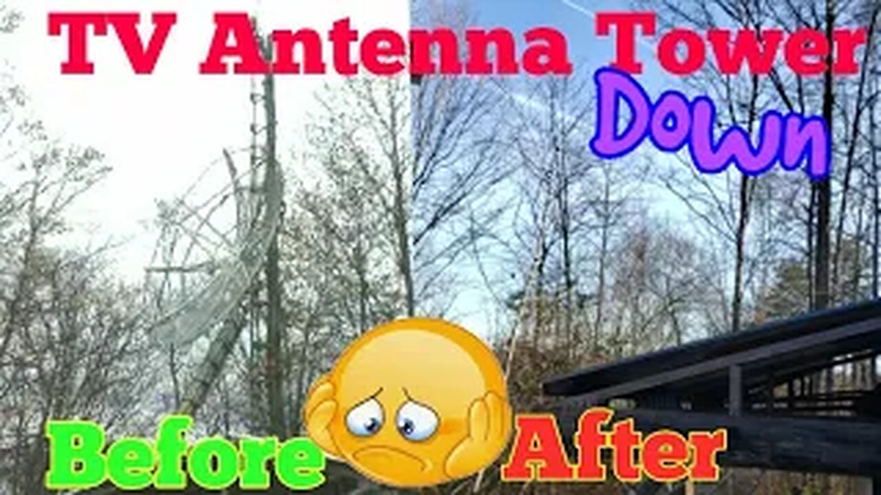 Tv Antenna Tower Down - Storm Damage