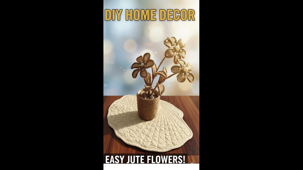 DIY Jute Flowers | Low-Cost Decor Hack with Wire | Best Jute Flower Making Technique You Need to See!