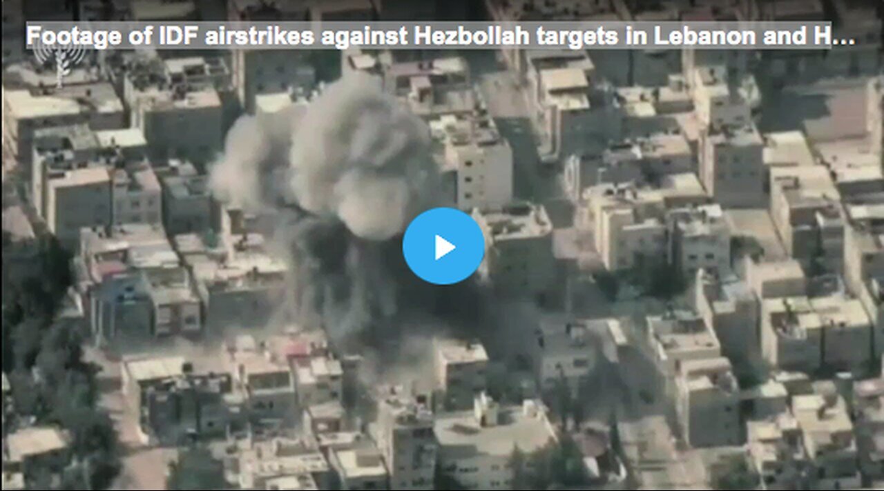 "IDF Airstrikes Target Hezbollah in Lebanon and Hamas in Gaza Strip"