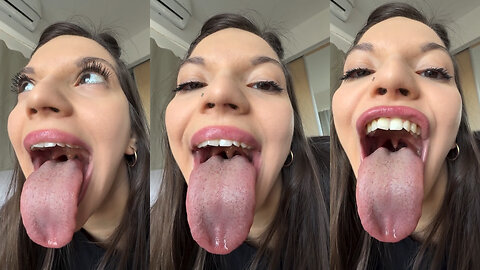 HOT WOMAN WIDE OPEN MOUTH & TONGUE ASMR PART 2