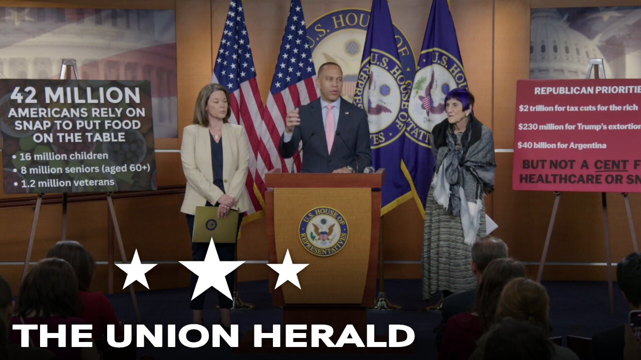 House Democratic Leader Jeffries Holds a Press Conference on the 28th Day of the Government Shutdown