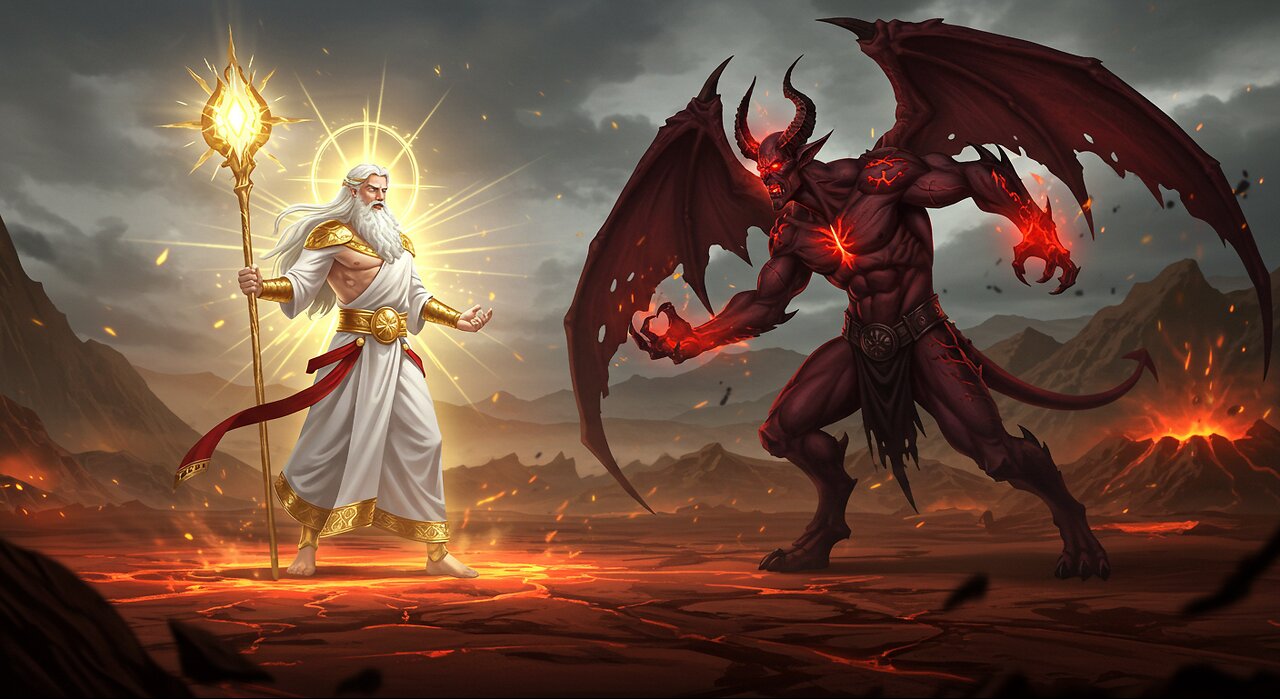 God vs Devil: Epic Fantasy Battle Animation ⚔️🔥