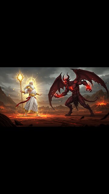 God vs Devil: Epic Fantasy Battle Animation ⚔️🔥