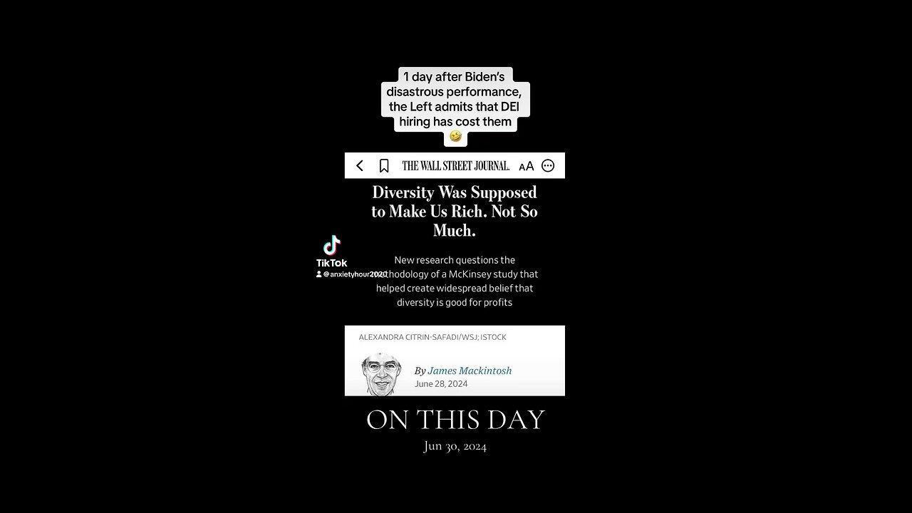 FLASHBACK: When the Left realized that DEI was doing the opposite of what was intended