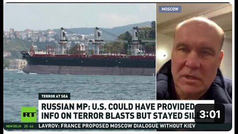 "Russian Legislator Accuses NATO, Ukraine of Terror Attack on Russian Cargo Ship"