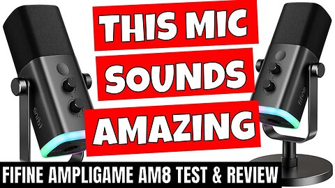 FiFine Ampligame AM8 RGB Dynamic Cardioid USB Type C & XLR Streaming Microphone Test & Review