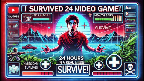 I Survived 24 Hours In a REAL Video Game! 🎮 (No Cheats, Just Grit!)