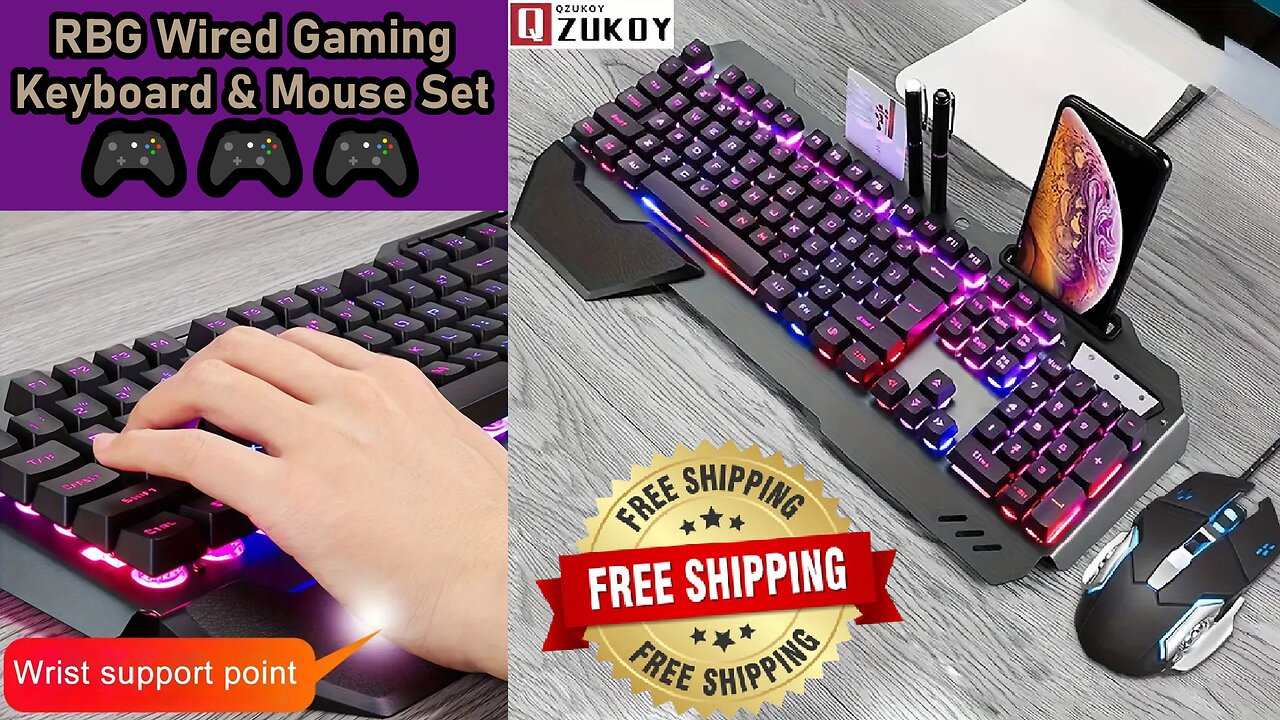 Review about this QZUKOY RBG Wired Gaming Keyboard & Mouse Set